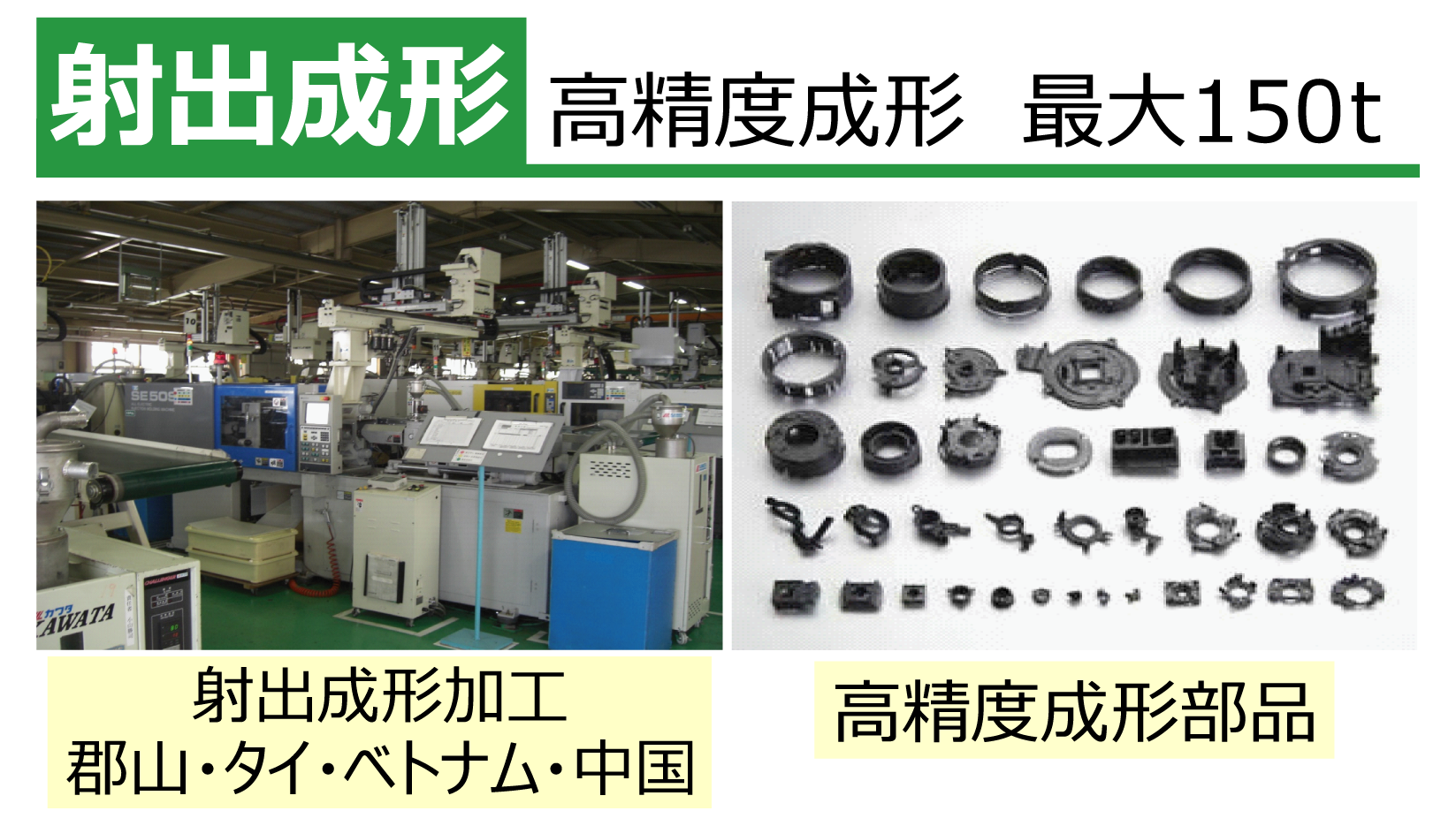 樹脂成形・射出成形対応仕様