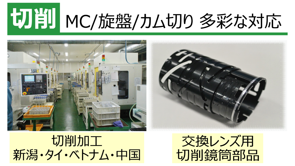 切削加工対応仕様・設備一覧