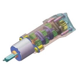 Stepping motor + gear